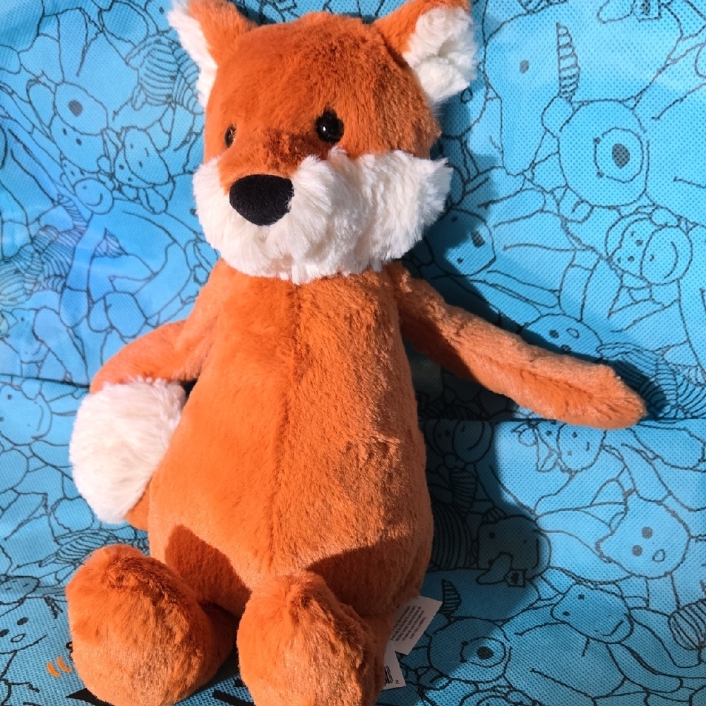 NWT Original Jellycat Bashful Fox Cub W/ Blue Dust Bag